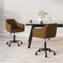 Swivel dining chairs, 2 units, brown velvet by vidaXL, dining chairs - Ref: Foro24-331229, Price: 122,97 €, Discount: %