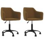 Swivel dining chairs, 2 units, brown velvet by vidaXL, dining chairs - Ref: Foro24-331229, Price: 122,97 €, Discount: %