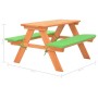 Mesa de pícnic para niños con bancos madera abeto 89x79x50 cm de vidaXL, Conjuntos de jardín - Ref: Foro24-91793, Precio: 64,...