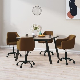 Swivel dining chairs 4 units brown velvet by vidaXL, dining chairs - Ref: Foro24-3092899, Price: 239,99 €, Discount: %