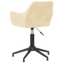 Swivel dining chairs 2 pcs cream velvet by vidaXL, dining chairs - Ref: Foro24-331016, Price: 138,97 €, Discount: %