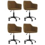 Swivel dining chairs 4 units brown velvet by vidaXL, dining chairs - Ref: Foro24-3092899, Price: 239,50 €, Discount: %