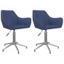 Swivel dining chairs 2 units blue fabric by vidaXL, dining chairs - Ref: Foro24-330967, Price: 138,67 €, Discount: %