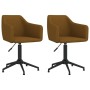 Swivel dining chairs 2 units brown velvet by vidaXL, dining chairs - Ref: Foro24-331251, Price: 124,93 €, Discount: %