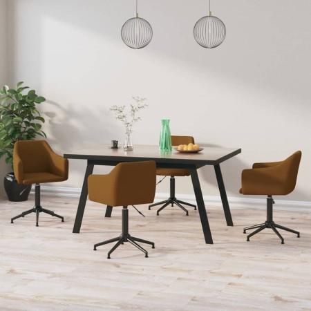 Swivel dining chairs 4 units brown velvet by vidaXL, dining chairs - Ref: Foro24-3092932, Price: 243,14 €, Discount: %