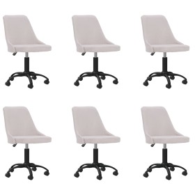 Swivel dining chairs 6 units cream fabric by vidaXL, dining chairs - Ref: Foro24-3090185, Price: 346,08 €, Discount: %