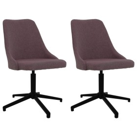 Swivel dining chairs 2 units brown fabric by vidaXL, dining chairs - Ref: Foro24-330906, Price: 122,85 €, Discount: %