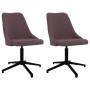 Swivel dining chairs 2 units brown fabric by vidaXL, dining chairs - Ref: Foro24-330906, Price: 122,99 €, Discount: %