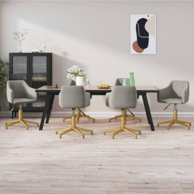 Swivel dining chair 6 pcs light gray velvet by vidaXL, dining chairs - Ref: Foro24-3092968, Price: 403,33 €, Discount: %