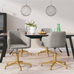 Swivel dining chairs 4 units light gray velvet by vidaXL, dining chairs - Ref: Foro24-3092957, Price: 269,52 €, Discount: %