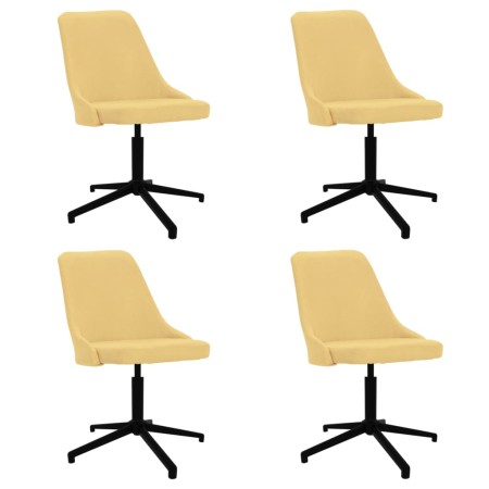 Swivel dining chairs 4 units yellow fabric by vidaXL, dining chairs - Ref: Foro24-3090214, Price: 243,94 €, Discount: %