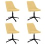 Swivel dining chairs 4 units yellow fabric by vidaXL, dining chairs - Ref: Foro24-3090214, Price: 243,94 €, Discount: %