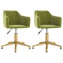 Swivel dining chairs 2 units light green velvet by vidaXL, dining chairs - Ref: Foro24-331279, Price: 137,36 €, Discount: %