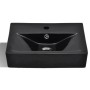 Lavabo rectangular de cerámica hueco de grifo/desagüe negro de vidaXL, Lavabos - Ref: Foro24-141933, Precio: 71,61 €, Descuen...