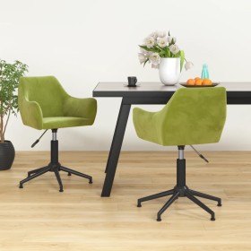 Silla de comedor giratoria de terciopelo verde claro de vidaXL, Sillas de comedor - Ref: Foro24-330999, Precio: 95,99 €, Desc...