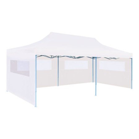 Carpa de fiestas plegable paredes laterales acero blanco 3x6 m de vidaXL, Carpas y cenadores - Ref: Foro24-48863, Precio: 204...