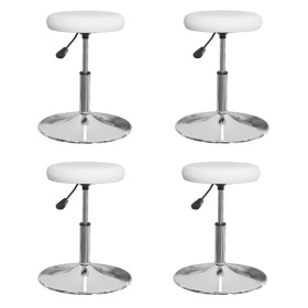 Sillas de comedor 4 unidades cuero sintético blanco de vidaXL, Sillas de comedor - Ref: Foro24-3085578, Precio: 134,83 €, Des...