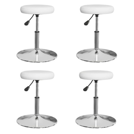 Sillas de comedor 4 unidades cuero sintético blanco de vidaXL, Sillas de comedor - Ref: Foro24-3085578, Precio: 135,12 €, Des...