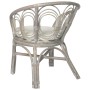 Dining chair with gray natural rattan and linen cushion by vidaXL, dining chairs - Ref: Foro24-325476, Price: 134,52 €, Disco...