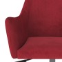 Red Wine Velvet Swivel Dining Chair by vidaXL, dining chairs - Ref: Foro24-330979, Price: 103,98 €, Discount: %