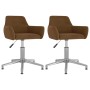 Swivel dining chairs 2 units brown velvet by vidaXL, dining chairs - Ref: Foro24-331104, Price: 120,02 €, Discount: %