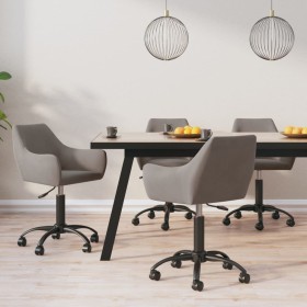 Sillas de comedor giratorias 4 unidades terciopelo gris claro de vidaXL, Sillas de comedor - Ref: Foro24-3090337, Precio: 281...