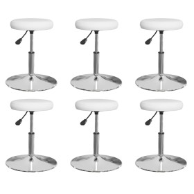 Sillas de comedor 6 uds cuero sintético blanco de vidaXL, Sillas de comedor - Ref: Foro24-3085588, Precio: 199,44 €, Descuent...