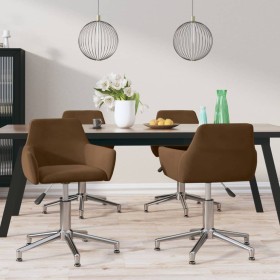 Swivel dining chairs 4 units brown velvet by vidaXL, dining chairs - Ref: Foro24-3092717, Price: 237,98 €, Discount: %