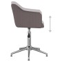 Swivel dining chairs 2 units taupe gray fabric by vidaXL, dining chairs - Ref: Foro24-331207, Price: 124,87 €, Discount: %