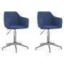 Swivel dining chairs 2 units blue fabric by vidaXL, dining chairs - Ref: Foro24-331203, Price: 124,93 €, Discount: %