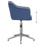 Sillas de comedor giratorias 2 unidades tela azul de vidaXL, Sillas de comedor - Ref: Foro24-331203, Precio: 124,93 €, Descue...