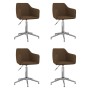 Swivel dining chairs 4 units dark brown fabric by vidaXL, dining chairs - Ref: Foro24-3092859, Price: 244,99 €, Discount: %