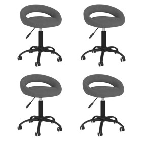 Swivel dining chairs 4 units dark gray velvet by vidaXL, dining chairs - Ref: Foro24-3085843, Price: 164,99 €, Discount: %