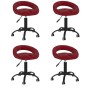 4pcs Red Wine Red Velvet Swivel Dining Chairs by vidaXL, dining chairs - Ref: Foro24-3085848, Price: 162,24 €, Discount: %