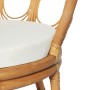 Dining chair with natural rattan and light brown linen cushion by vidaXL, dining chairs - Ref: Foro24-325477, Price: 199,66 €...