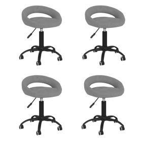 Swivel dining chairs 4 units gray velvet by vidaXL, dining chairs - Ref: Foro24-3085842, Price: 164,99 €, Discount: %