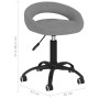 Swivel dining chairs 4 units gray velvet by vidaXL, dining chairs - Ref: Foro24-3085842, Price: 164,62 €, Discount: %