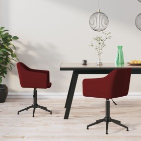 Swivel dining chairs 2 units red velvet by vidaXL, dining chairs - Ref: Foro24-331248, Price: 126,13 €, Discount: %