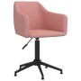 Pink Velvet Swivel Dining Chair by vidaXL, dining chairs - Ref: Foro24-331236, Price: 123,66 €, Discount: %