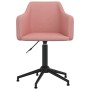 Pink Velvet Swivel Dining Chair by vidaXL, dining chairs - Ref: Foro24-331236, Price: 123,66 €, Discount: %