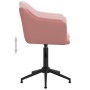 Pink Velvet Swivel Dining Chair by vidaXL, dining chairs - Ref: Foro24-331236, Price: 123,66 €, Discount: %