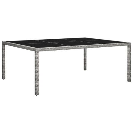 Mesa de comedor de jardín ratán sintético gris 200x150x74 cm de vidaXL, Mesas de jardín - Ref: Foro24-46130, Precio: 179,19 €...