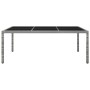 Mesa de comedor de jardín ratán sintético gris 200x150x74 cm de vidaXL, Mesas de jardín - Ref: Foro24-46130, Precio: 179,19 €...