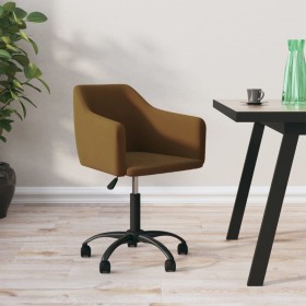 Brown Velvet Swivel Dining Chair by vidaXL, dining chairs - Ref: Foro24-331218, Price: 72,99 €, Discount: %