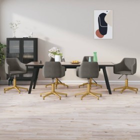 Swivel dining chairs 6 units dark gray velvet by vidaXL, dining chairs - Ref: Foro24-3092969, Price: 403,33 €, Discount: %