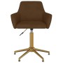 Brown Velvet Swivel Dining Chair by vidaXL, dining chairs - Ref: Foro24-331126, Price: 82,75 €, Discount: %