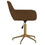 Brown Velvet Swivel Dining Chair by vidaXL, dining chairs - Ref: Foro24-331126, Price: 82,75 €, Discount: %