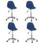 Swivel dining chairs 4 units blue fabric by vidaXL, dining chairs - Ref: Foro24-3085978, Price: 165,10 €, Discount: %