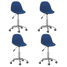 Swivel dining chairs 4 units blue fabric by vidaXL, dining chairs - Ref: Foro24-3085978, Price: 165,99 €, Discount: %