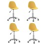 Swivel dining chairs 4 units yellow fabric by vidaXL, dining chairs - Ref: Foro24-3085981, Price: 157,54 €, Discount: %